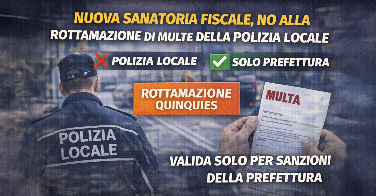 Nuova sanatoria fiscale, rottamazione valida solo per le multe della prefettura: escluse quelle della polizia locale