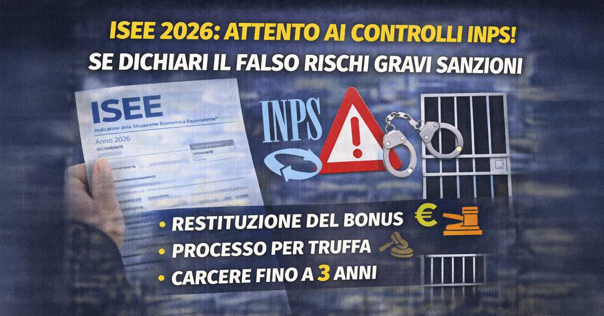 ISEE 2026, attenzione ai controlli INPS: come funzionano, cosa rischi se dichiari il falso e per quanti anni possono verificare