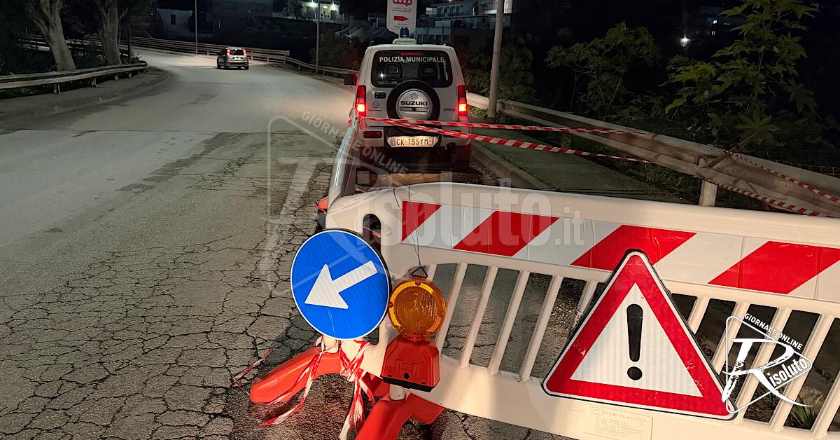 Strada a rischio, transenne a Sciacca sul ponte di via Madonna della Rocca
