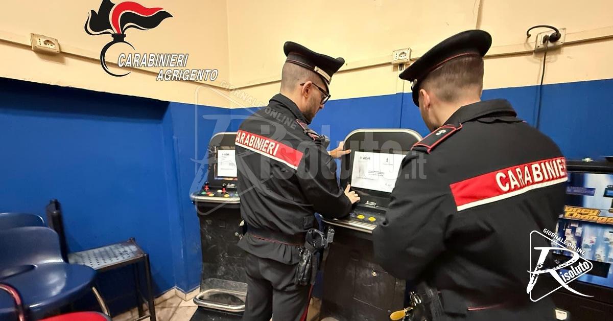 Controlli sul gioco d’azzardo a Licata, sequestri e sanzioni per 80mila euro