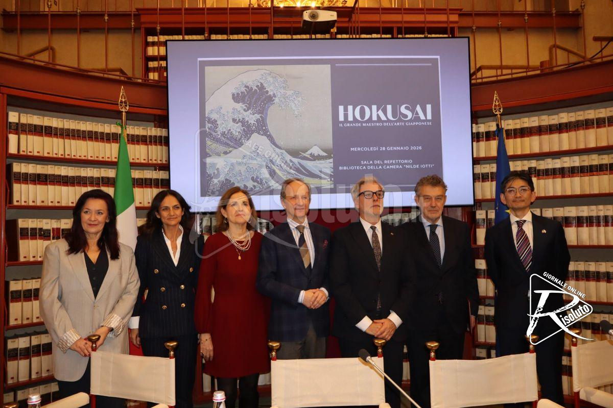 Presentata in anteprima alla Camera la mostra sull’artista giapponese Hokusai