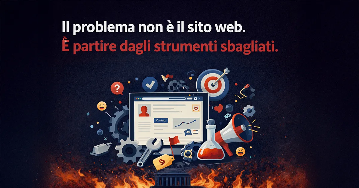 Il problema non è il sito web. È partire dagli strumenti sbagliati.