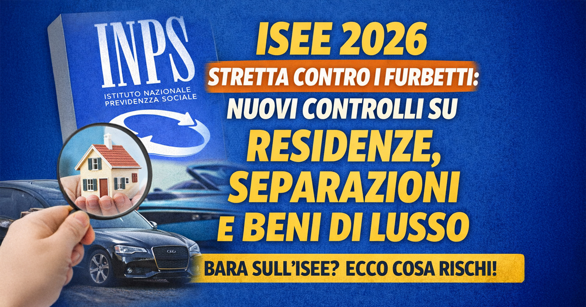 ISEE 2026, stretta sui furbetti: nuovi controlli su residenze, separazioni fittizie e beni di lusso