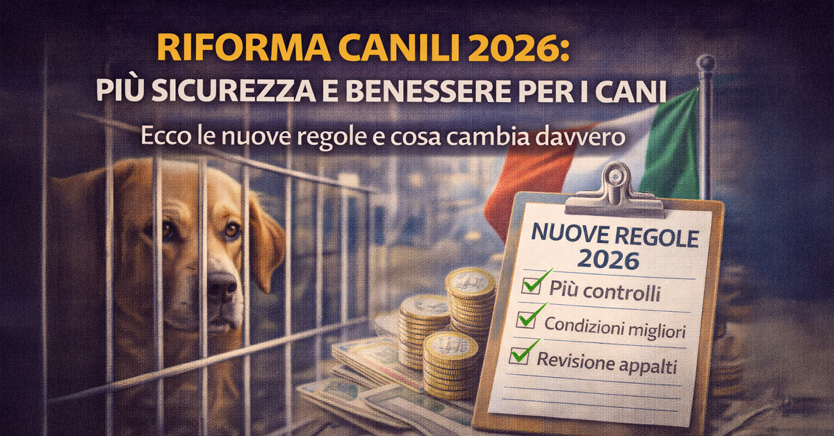 Canili, riforma 2026: più controlli, sicurezza e benessere per i cani. Ecco cosa cambia davvero