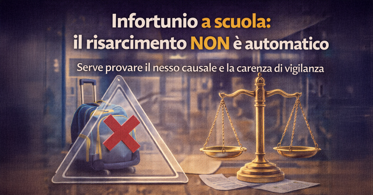 Scuola, infortunio dell’alunno: non sempre scatta il risarcimento. La Cassazione chiarisce quando la scuola è responsabile