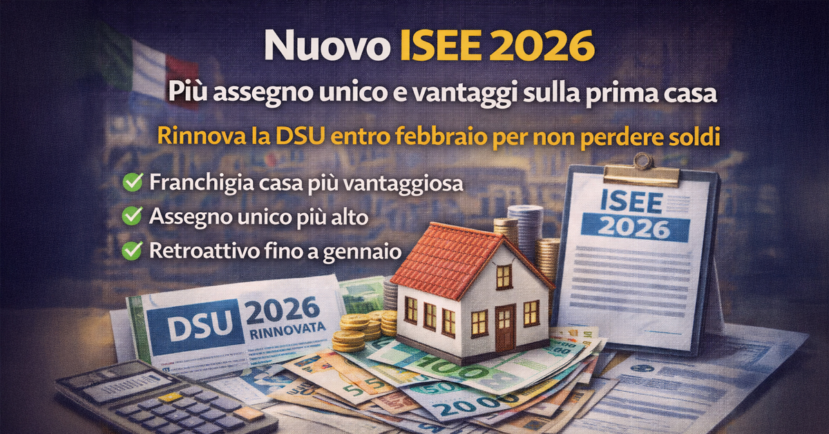 Nuovo ISEE 2026: più vantaggi sulla prima casa e assegno unico più alto. Rinnova entro febbraio per non perdere soldi