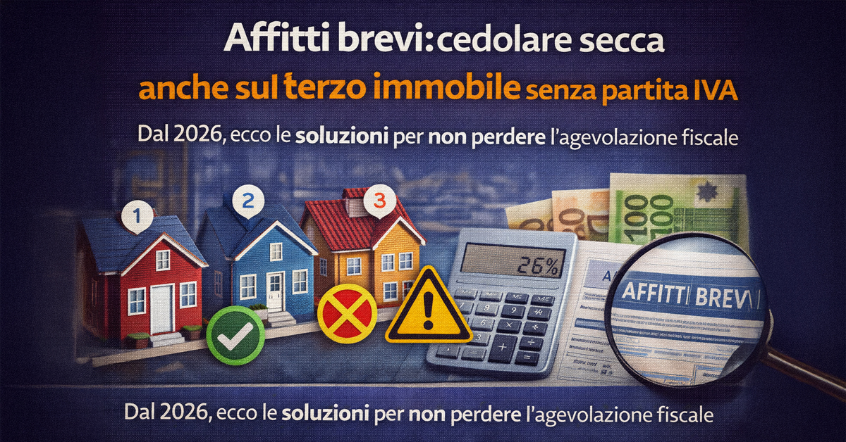Affitti brevi, come mantenere la cedolare secca anche sul terzo immobile senza partita IVA: cosa prevede la legge e quali soluzioni esistono