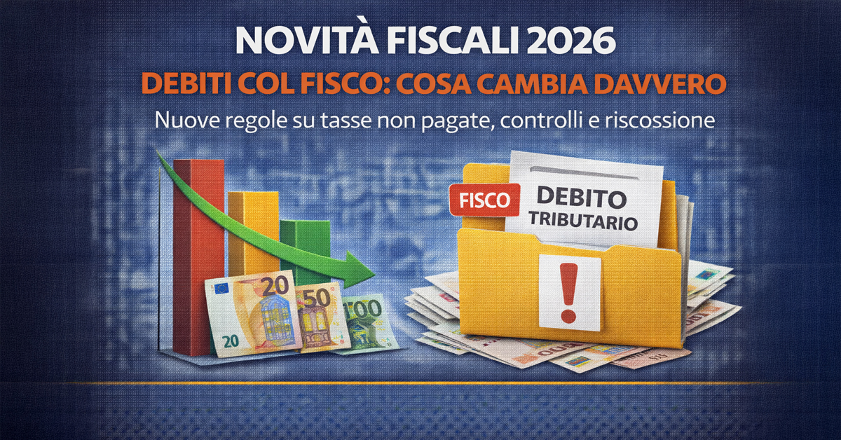Novità fiscali 2026, cambiano le regole per chi ha debiti con il Fisco e tasse non pagate: cosa prevede la Legge di Bilancio