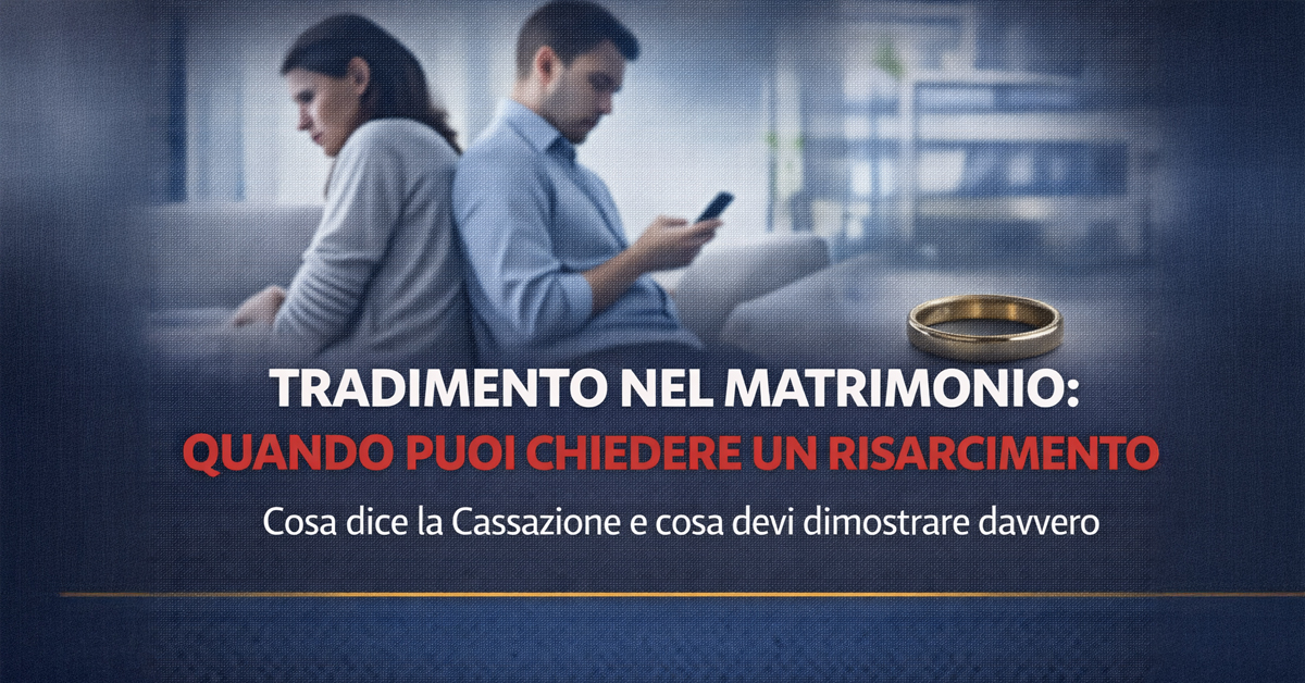 Infedeltà coniugale: quando il tradimento dà diritto al risarcimento