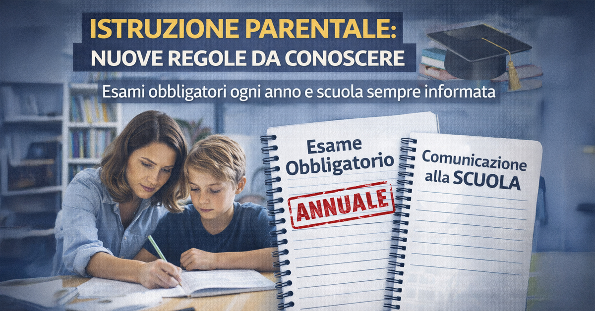 Istruzione parentale, nuove regole per educare i figli a casa: esami annuali obbligatori e scuola informata