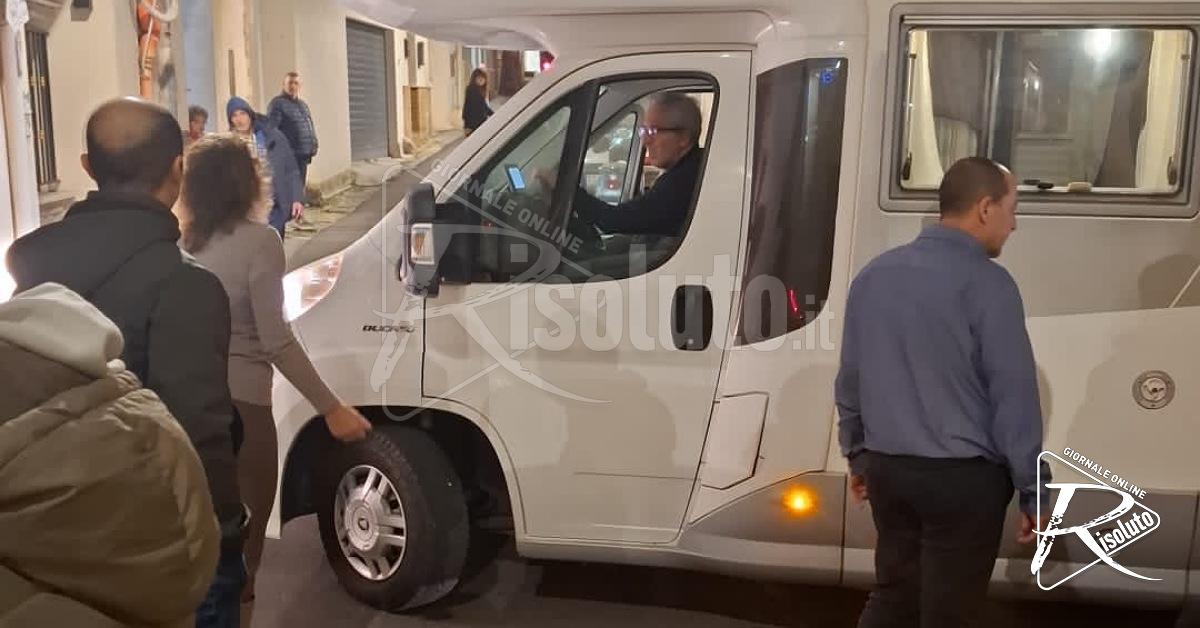 Camper bloccati in via San Cataldo, si paralizza traffico in via Licata (Video)