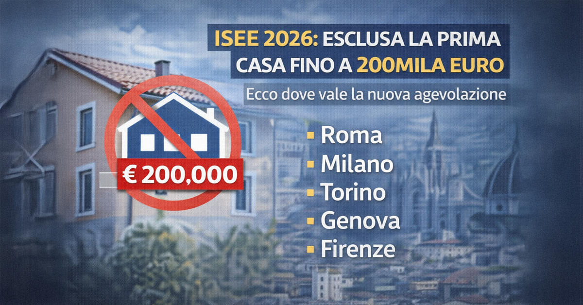 ISEE 2026, esclusa dal calcolo la prima casa fino a 200mila euro in alcuni Comuni: ecco dove vale la nuova soglia