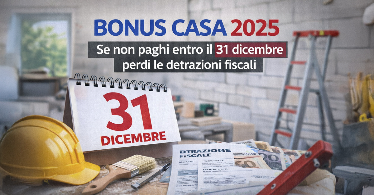 Bonus casa e condominio: se non paghi entro il 31 dicembre perdi le detrazioni fiscali in questi casi