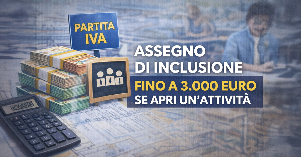 Assegno di Inclusione, fino a 3.000 euro se apri un’attività: ecco come ottenere il beneficio addizionale