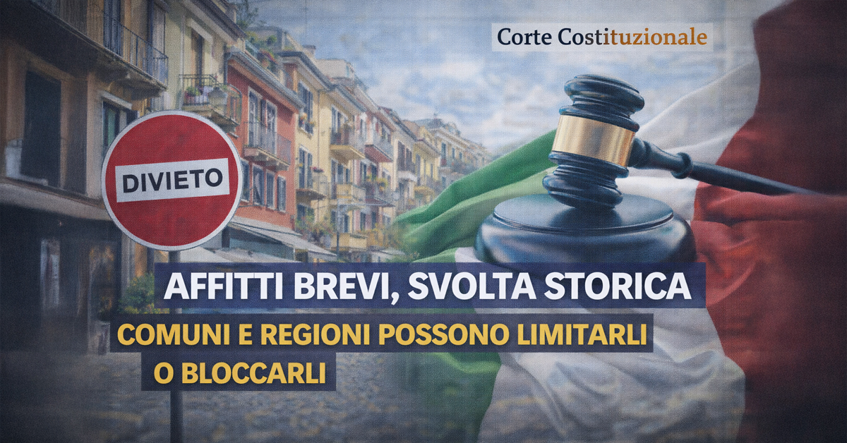 Affitti brevi, svolta storica: Regioni e Comuni possono limitarli o bloccarli. Cosa cambia dopo la sentenza della Corte Costituzionale