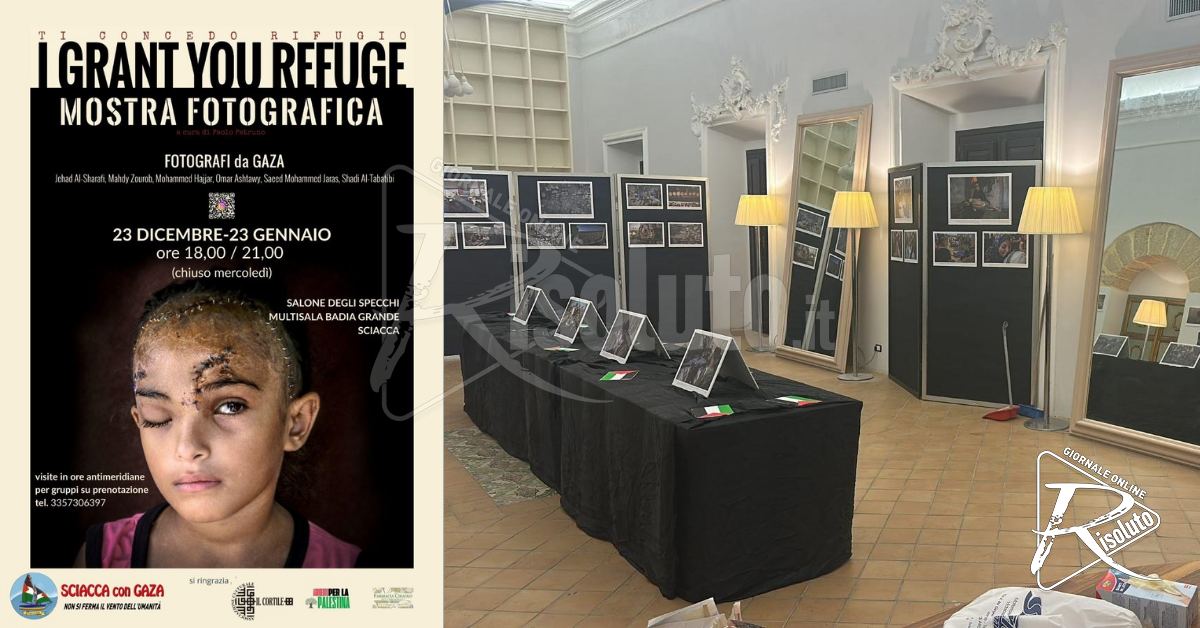 Mostra di Gaza a Sciacca: “I Grant You Refuge” al Salone degli Specchi