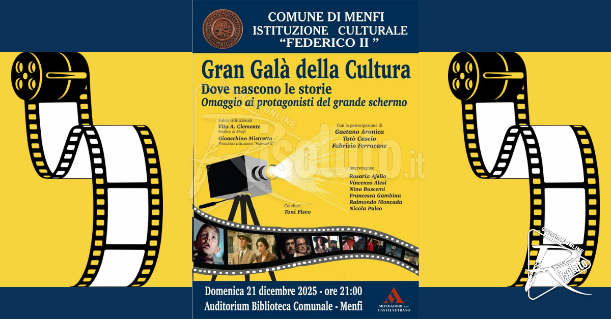 Gran Galà della Cultura a Menfi: omaggio ai protagonisti del grande schermo