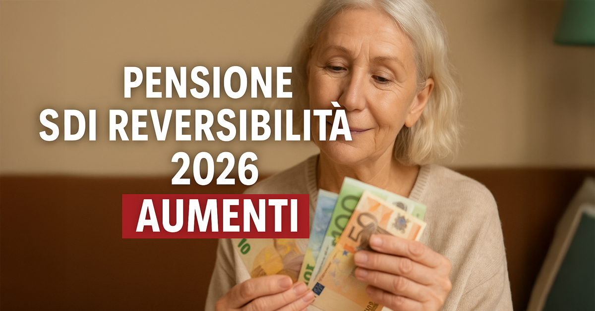 Pensione di reversibilità 2026: aumenti confermati, ma scattano i tagli oltre queste soglie di reddito