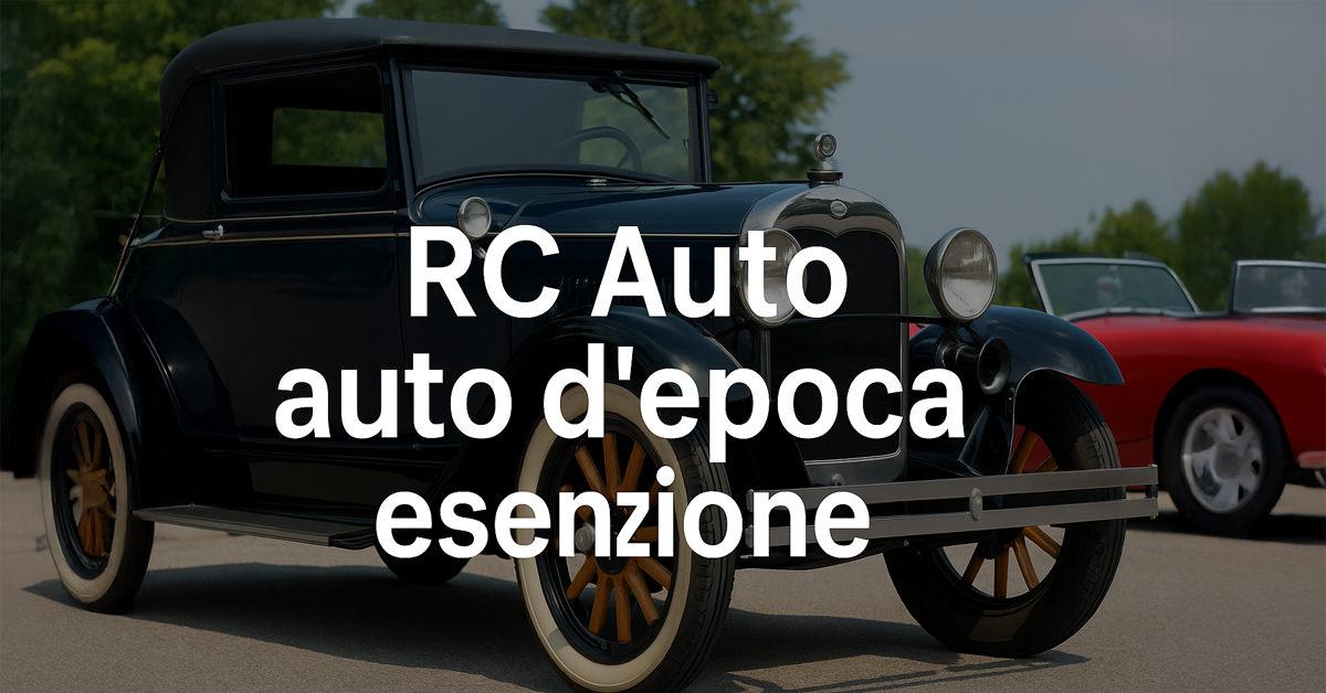 RC Auto, stop all’obbligo per auto d’epoca e mezzi stagionali: cosa prevede il nuovo decreto in arrivo