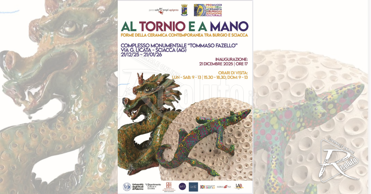 Ceramica di Sciacca e Burgio, mostra "Al tornio e a mano" al Fazello