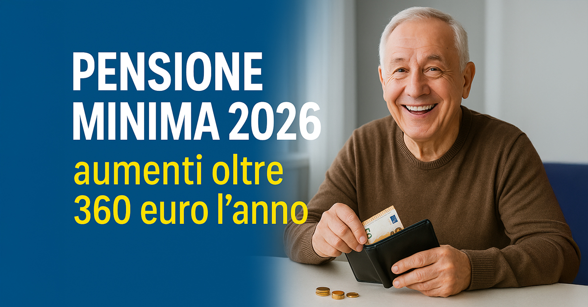 Pensione minima 2026: aumenti oltre 360 euro l’anno – requisiti, importi e tutte le novità della manovra