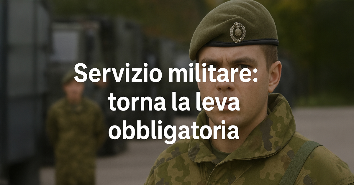 Servizio militare: torna la leva obbligatoria o il servizio civile per i giovani. Sei mesi di naia, ecco la nuova proposta