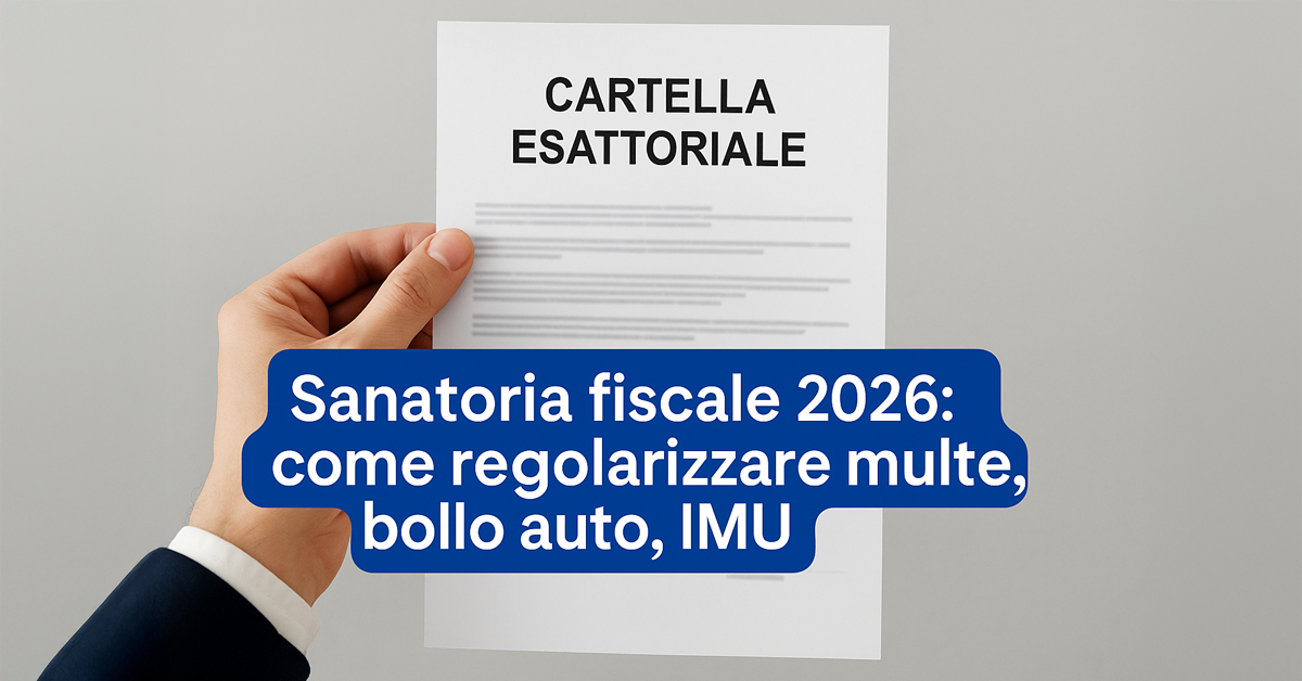 Nuova sanatoria fiscale 2026: come regolarizzare multe, bollo auto, IMU e TARI grazie alla Legge di Bilancio