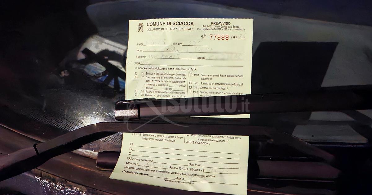In due giorni 40 veicoli in sosta vietata multati in corso Vittorio Emanuele a Sciacca 