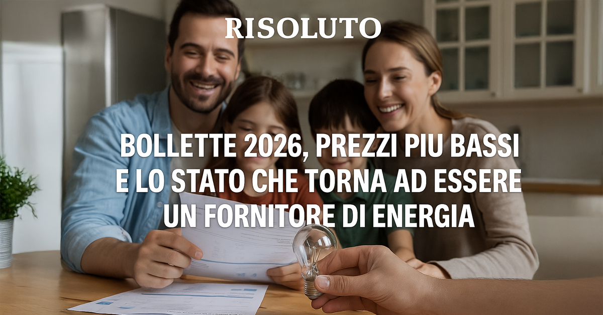 Bollette 2026, prezzi più bassi e lo Stato che torna fornitore di energia: ecco la nuova proposta del PD