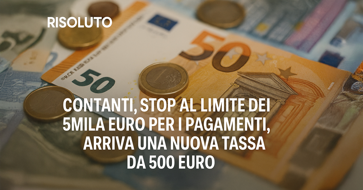 Contanti, proposta per alzare il limite a 10mila euro: arriva una nuova tassa da 500 euro per i pagamenti oltre soglia