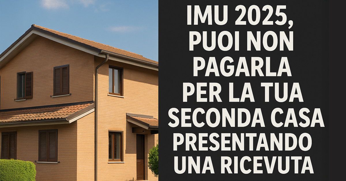 IMU 2025, esenzione anche sulla seconda casa presentando una ricevuta: ecco quando è possibile, come fare e quali requisiti servono