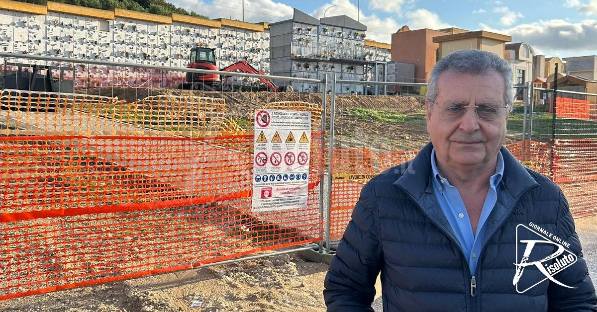 Sciacca, Leonte apre il cantiere per mille nuovi loculi e annuncia: "Ne realizzeremo altri" (Video)