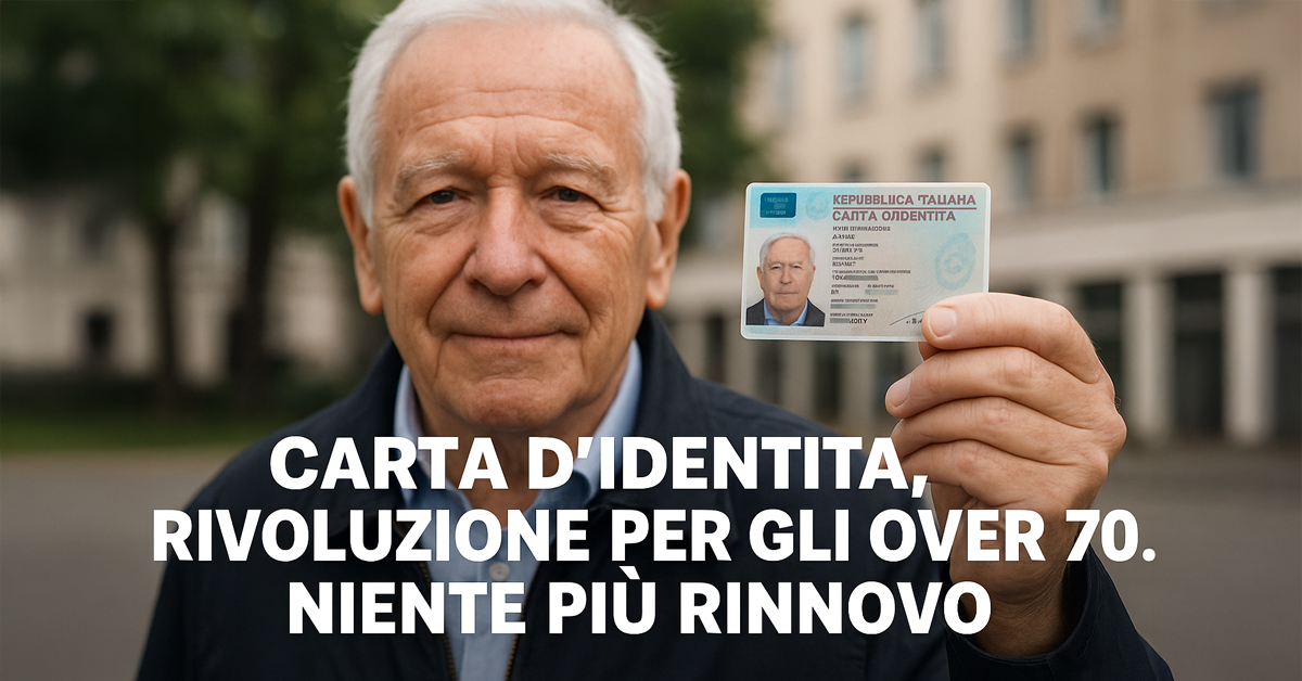 Carta d’identità, rivoluzione per gli over 70: niente più rinnovo. Meno burocrazia e zero file con il nuovo decreto Semplificazioni
