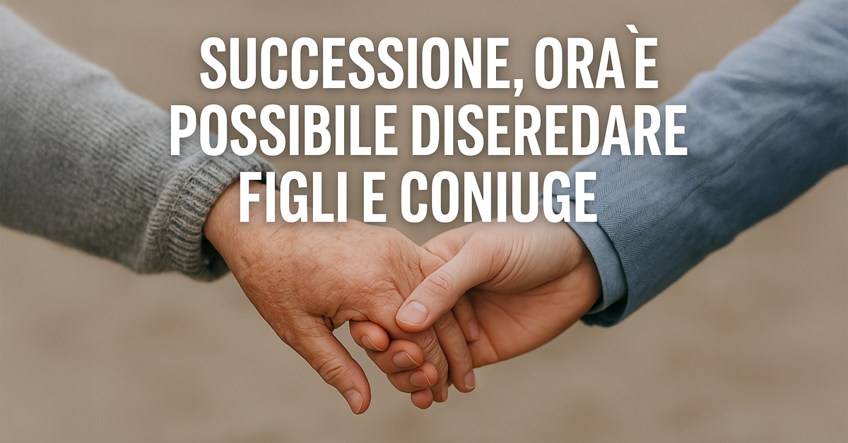 Successione, ora è possibile diseredare figli e coniuge: la riforma che stravolge la quota legittima. Cosa cambia davvero
