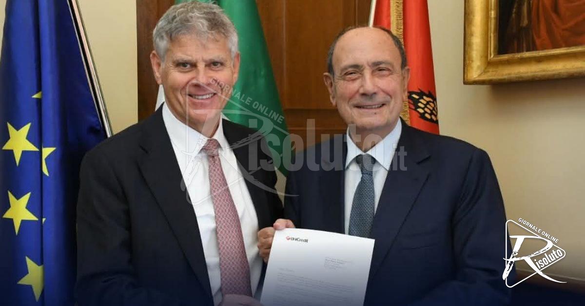 UniCredit versa 102,4 milioni di euro alla Regione Siciliana