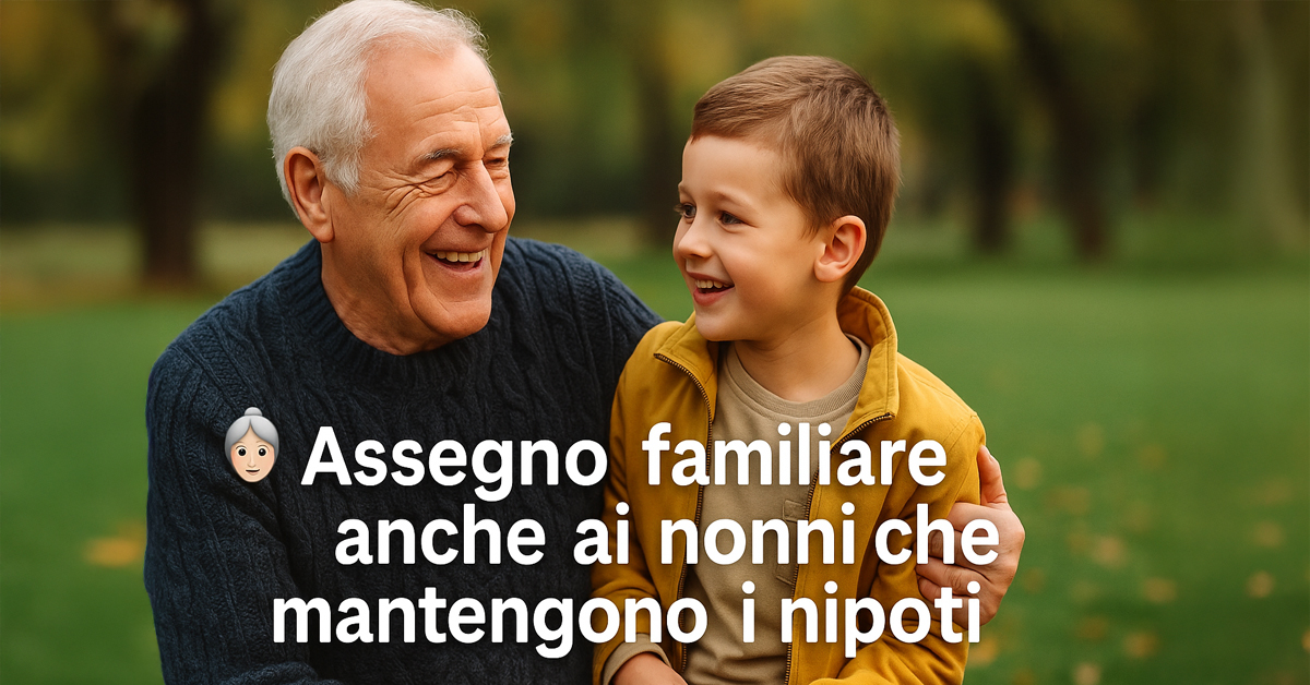 Assegno familiare, la Cassazione dà ragione ai nonni: spetta anche a chi mantiene il nipote