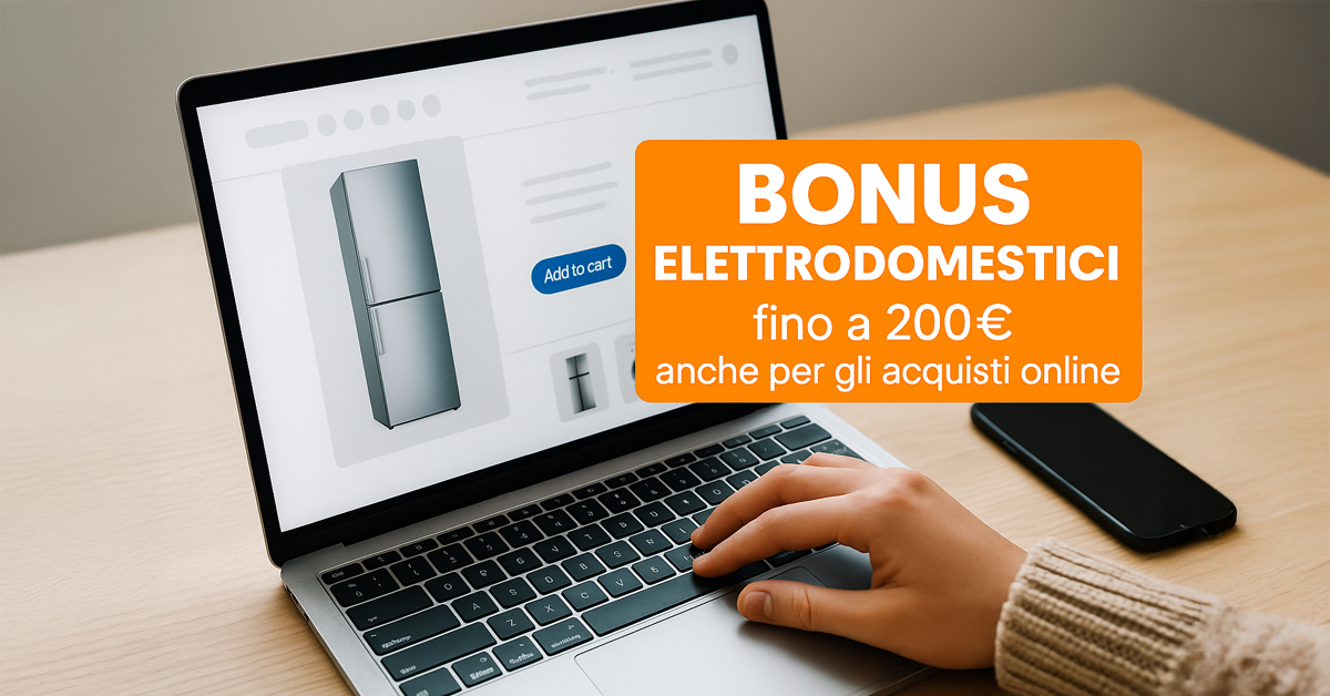 Bonus elettrodomestici, fino a 200 euro di sconto anche per gli acquisti online: ecco come ottenerlo e cosa si può comprare