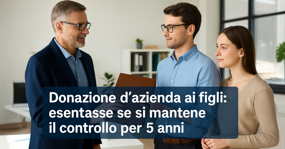 Donazione d’azienda ai figli, l’Agenzia delle Entrate conferma l’esenzione dalle imposte: ecco le condizioni da rispettare
